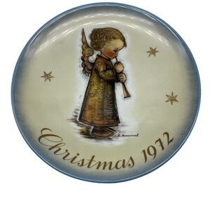 Vintage Goebel Angel Mit Flote Sister Berta Hummel Plate W. Germany 1972